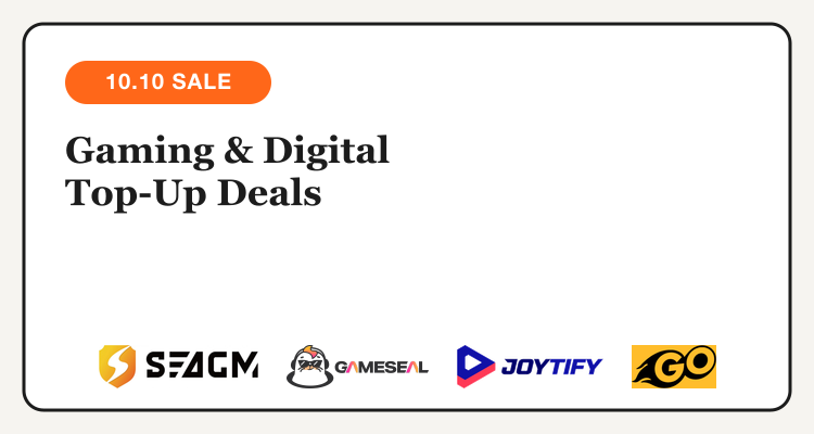 10.10 Sale gaming and digital top-up deals, SEAGM and Gameseal