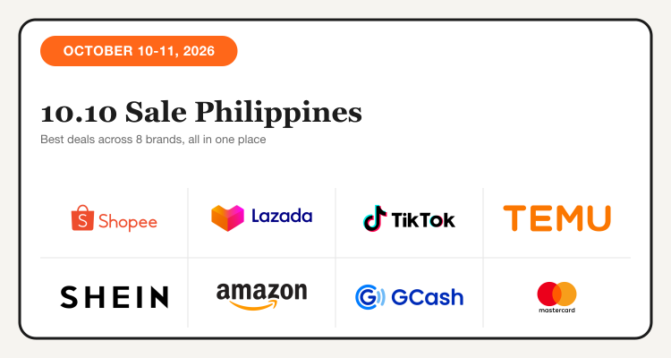 10.10 Sale Philippines 2026: deals across Shopee, Lazada, TikTok Shop, Temu, SHEIN, Amazon, GCash, and Mastercard