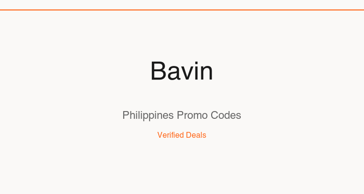 Bavin Philippines promo codes and verified discount vouchers: August 2026 deals updated weekly by TipidNation