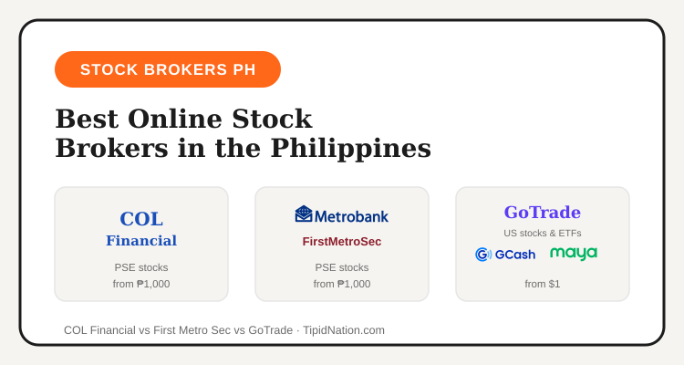 COL Financial vs First Metro Sec vs GoTrade comparison
