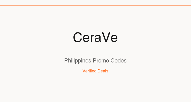 CeraVe Philippines promo codes and verified discount vouchers: August 2026 deals updated weekly by TipidNation