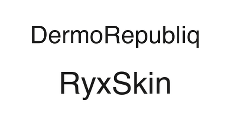 DermoRepubliq and RYX Skin logos