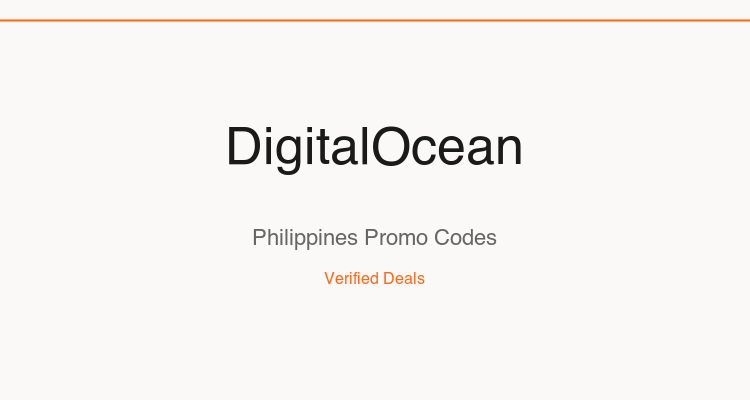 DigitalOcean Philippines promo codes and verified discount vouchers: August 2026 deals updated weekly by TipidNation