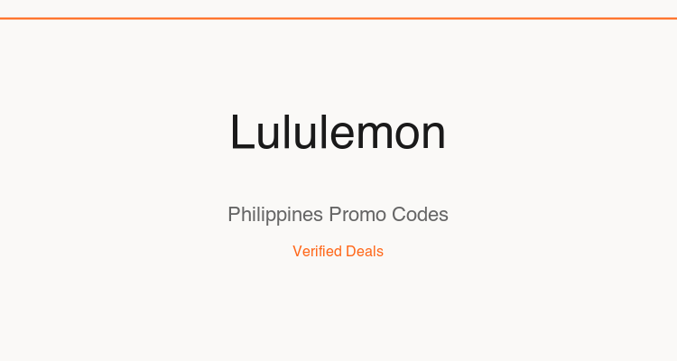 Lululemon Philippines promo codes and verified discount vouchers: August 2026 deals updated weekly by TipidNation