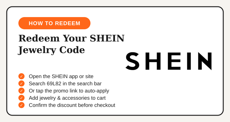 Steps to redeem the SHEIN jewelry and accessories promo code in the Philippines