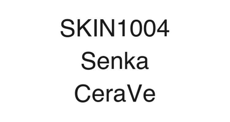 SKIN1004, Senka, and CeraVe logos