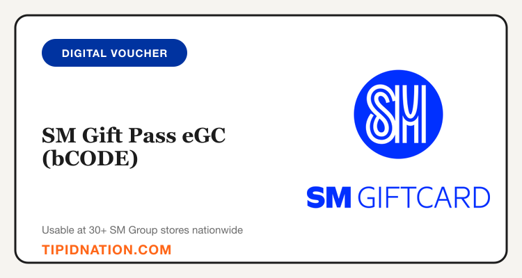 SM Gift Pass eGC (bCODE) via Gifted.PH