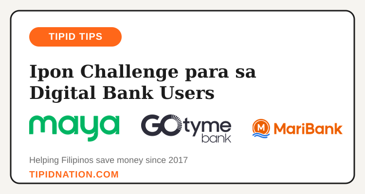 Ipon challenge para sa digital bank users sa Pilipinas
