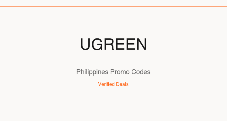UGREEN Philippines promo codes and verified discount vouchers: August 2026 deals updated weekly by TipidNation