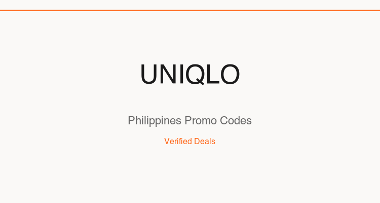 UNIQLO Philippines promo codes and verified discount vouchers: August 2026 deals updated weekly by TipidNation