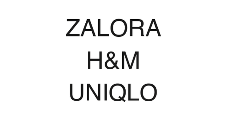 ZALORA, H&M, and UNIQLO logos